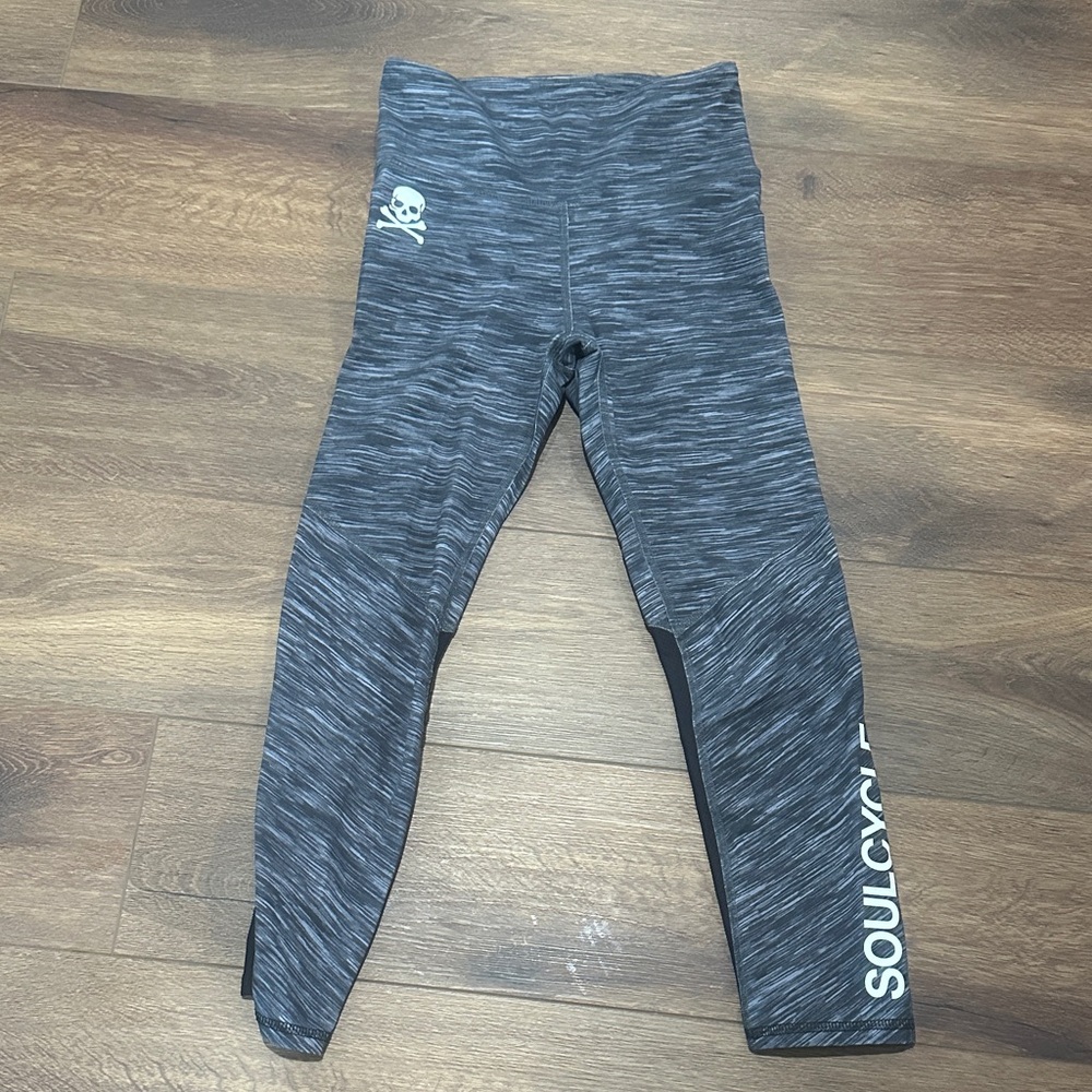 SoulCycle Kids Charcoal Leggings with Skull Detail